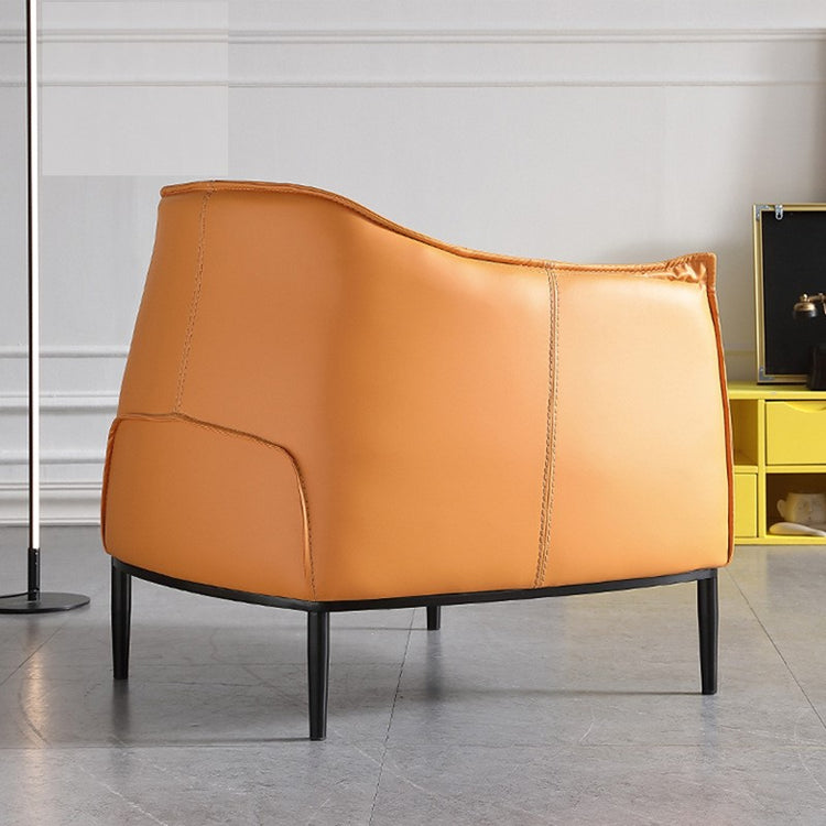 Venetian Lobby Single Italian Half-Leather Armchair