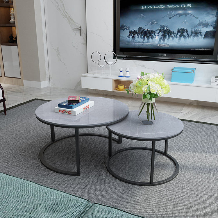 Milanese Cafe Coffee Table Set (Round Base)