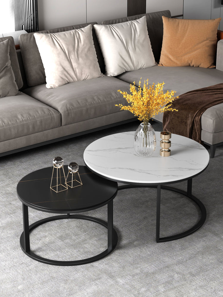 Milanese Cafe Coffee Table Set (Round Base)