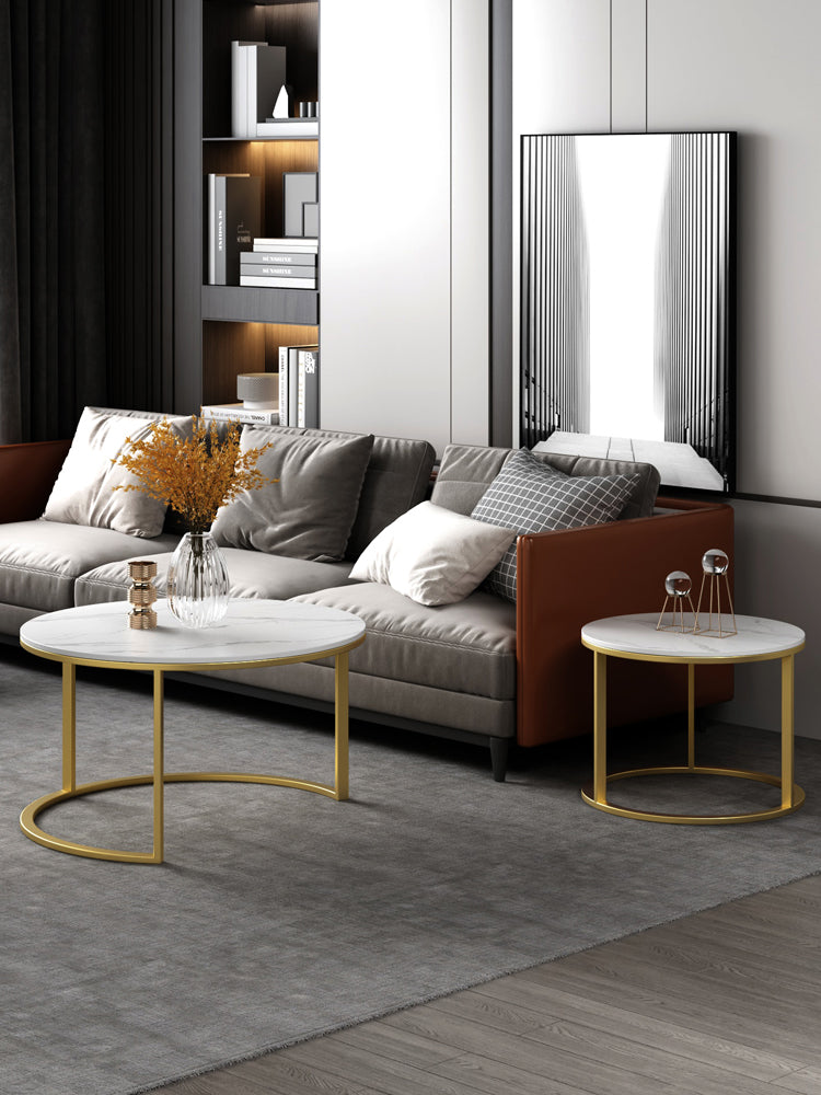 Milanese Cafe Coffee Table Set (Round Base)