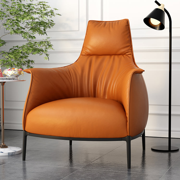 Venetian Lobby Single Italian Half-Leather Armchair H
