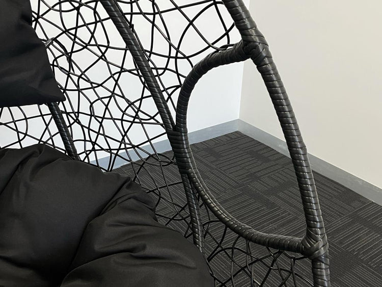 'Queenie' Hanging Egg Swing Chair - Outdoor Wicker Twin Seat