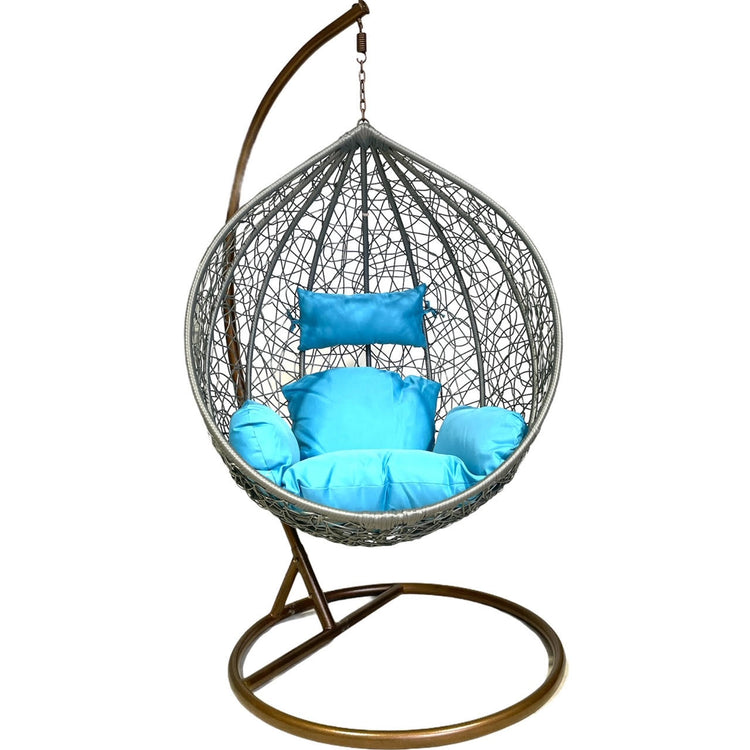 Sunny Side Up Grey Hanging Egg Chair with Cushion X LARGE