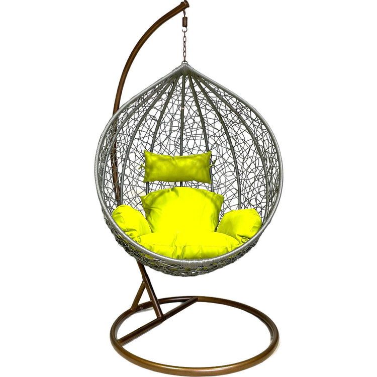 Sunny Side Up Grey Hanging Egg Chair with Cushion X LARGE