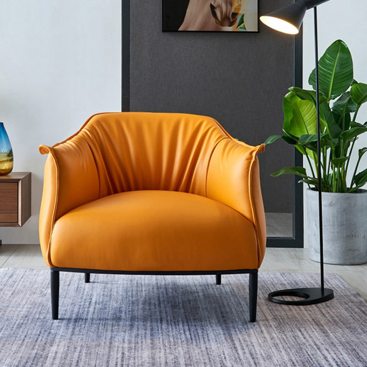 Venetian Lobby Single Italian Half-Leather Armchair