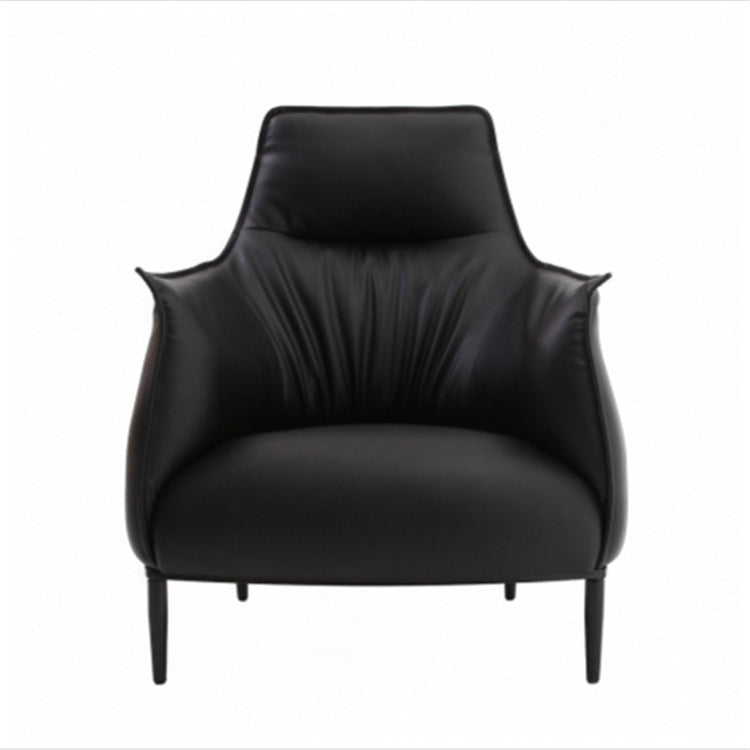 Venetian Lobby Single Italian Half-Leather Armchair H