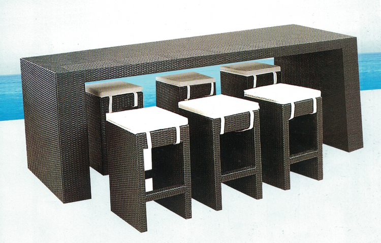Hanging Garden 7-Piece Outdoor Bar Table and Stools Set
