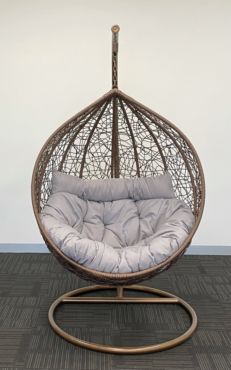 Sunny Side Up Hanging Egg Chair with X LARGE Cushion (X LARGE)