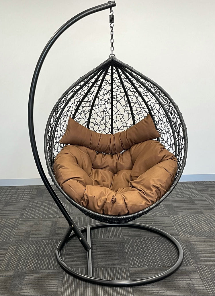 Sunny Side Up Hanging Egg Chair with X LARGE Cushion (X LARGE)