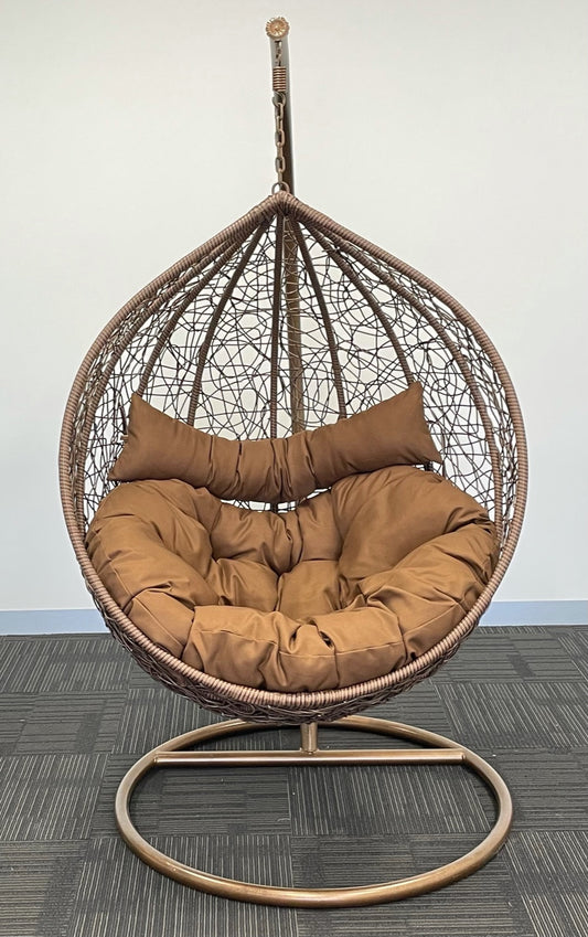 Sunny Side Up Hanging Egg Chair with X LARGE Cushion (X LARGE)
