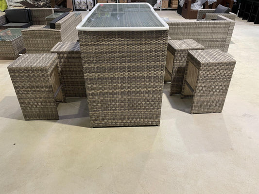 Hanging Garden 7-Piece Outdoor Bar Table and Stools Set