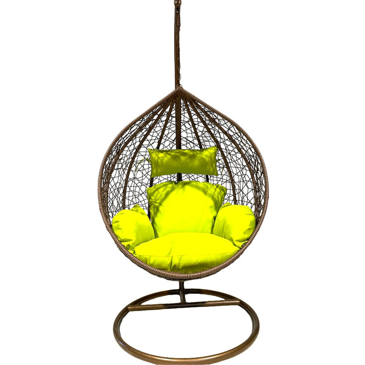 Sunny Side Up Brown Hanging Egg Chair with Cushion LARGE