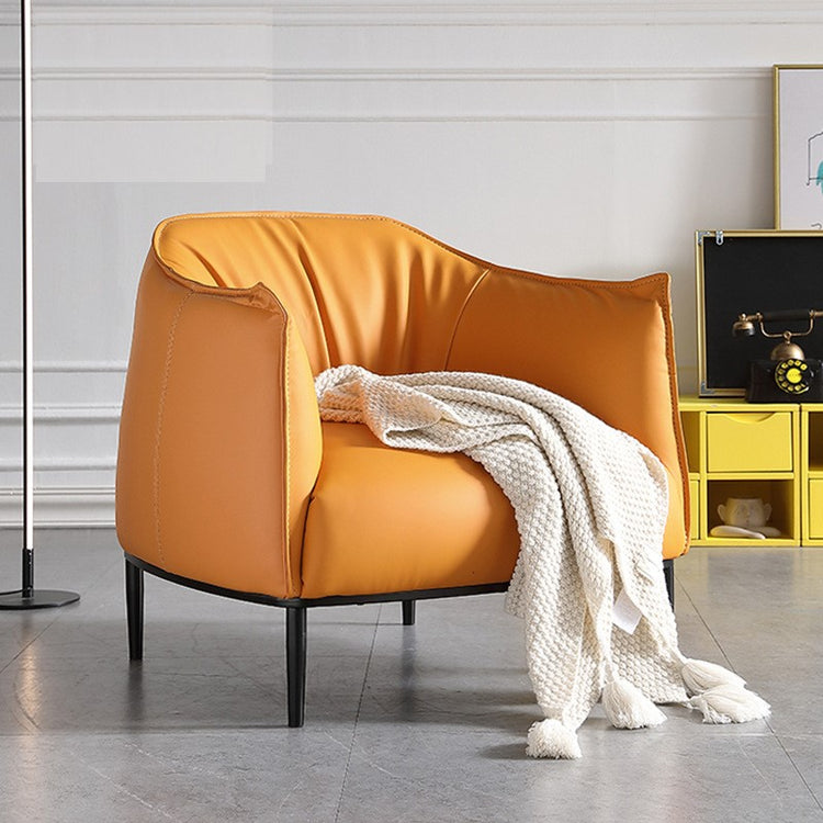 Venetian Lobby Single Italian Half-Leather Armchair