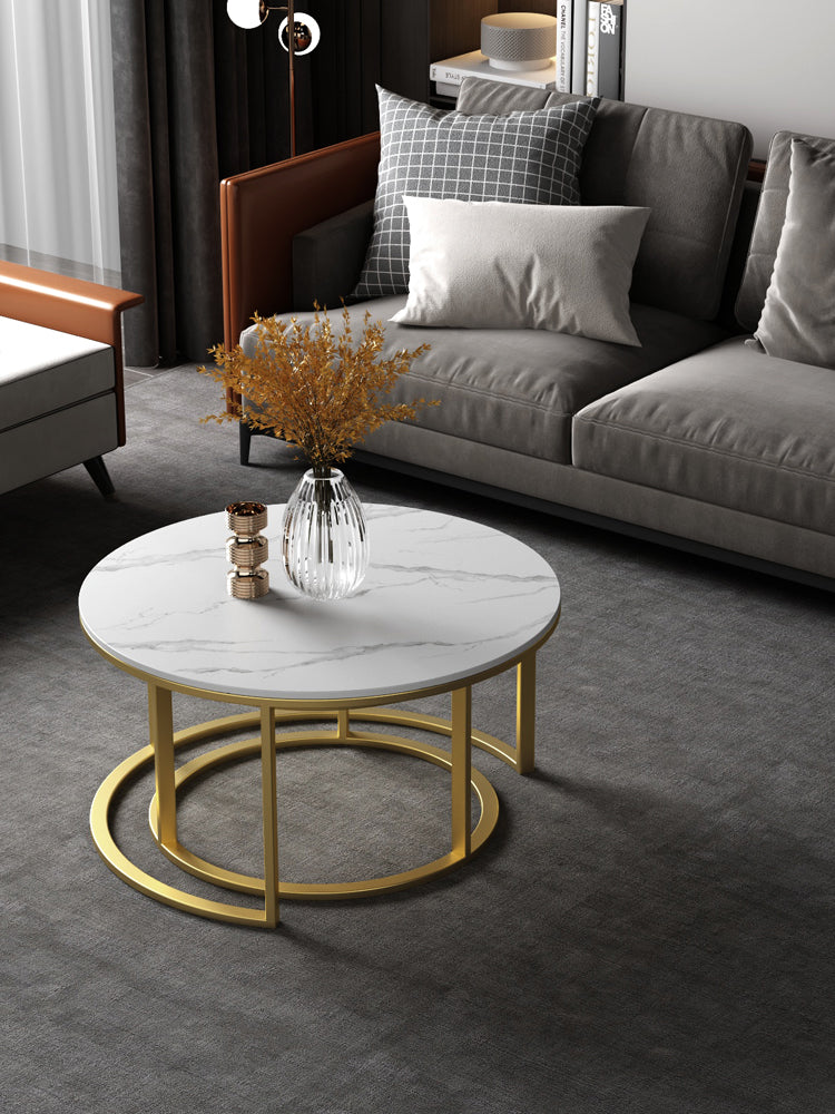 Milanese Cafe Coffee Table Set (Round Base)