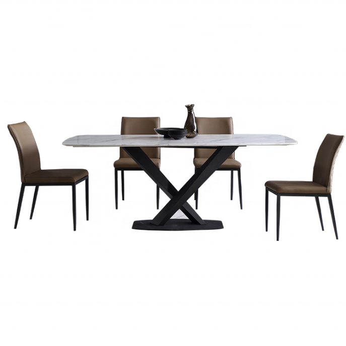 White Marble Dining Table - Model 714