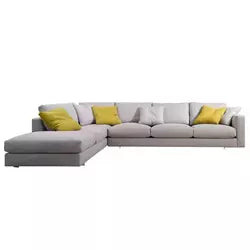 Contemporary Comfort Modern Family L-Shaped Sofa