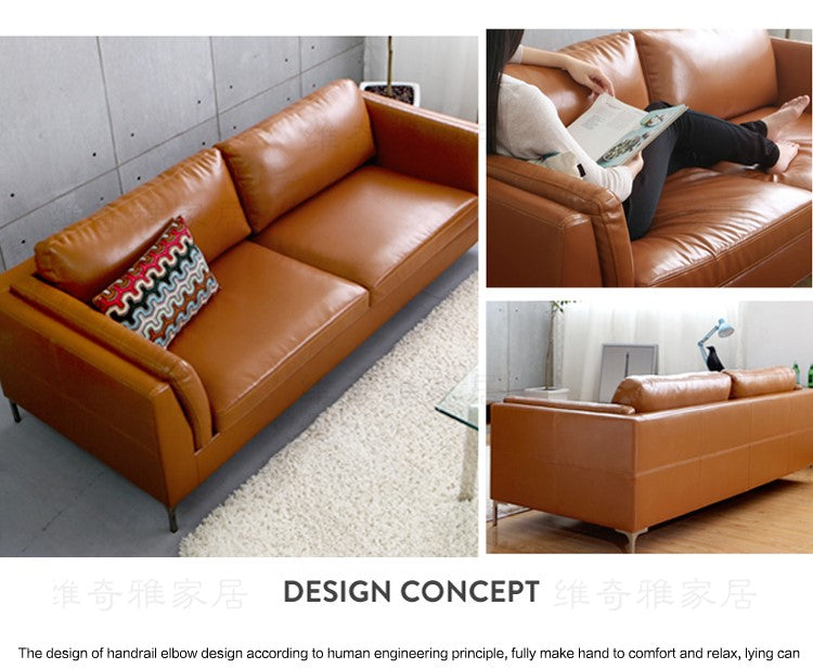 Lia Sofa- Italian Half Leather