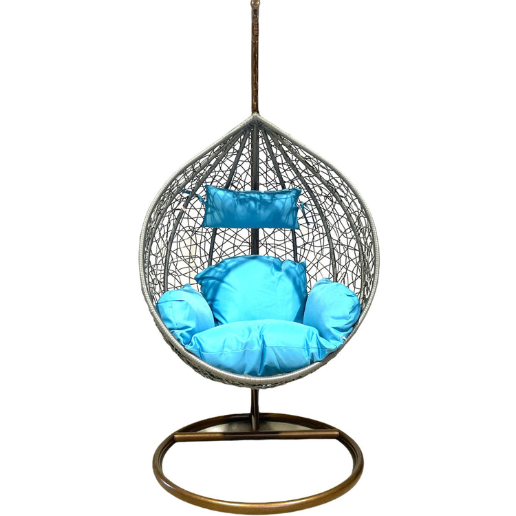 Sunny Side Up Grey Hanging Egg Chair with Cushion LARGE