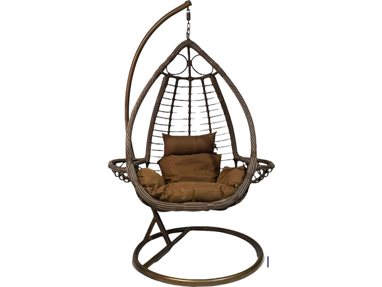 Sunny Side Up Brown Hanging Egg Chair LARGE