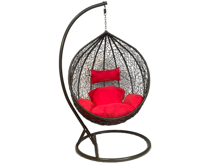 Sunny Side Up Black Hanging Egg Chair With Cushion X LARGE