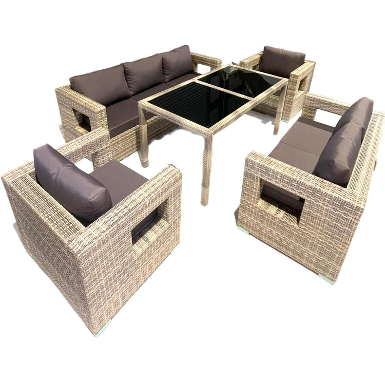 LILA - Outdoor Furniture set 7 seats with Dining Table