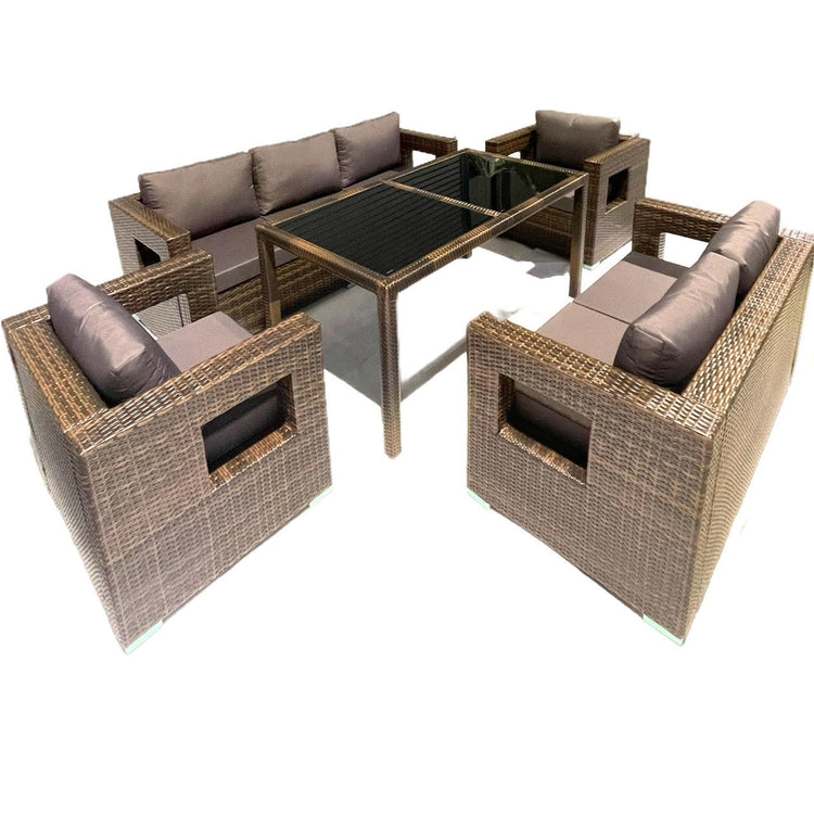 LILA - Outdoor Furniture set 7 seats with Dining Table